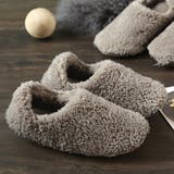 グレージュ | ルームシューズ スリッパ もこもこ | teddyshop