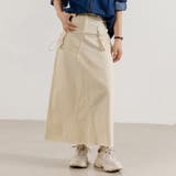 アイボリー | カーゴスカート ロング 春 | teddyshop