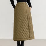ベージュ | キルティング 巻きスカート ロングスカート | teddyshop
