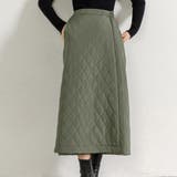 モスグリーン | キルティング 巻きスカート ロングスカート | teddyshop