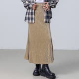 ベージュ | ベロア マーメイドスカート ロング | teddyshop