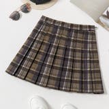 ブラウン | ミニスカート プリーツ チェック | teddyshop