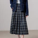 ブラック | チェック プリーツスカート ロング | teddyshop