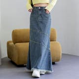 ブルー | デニム スカート ロング | teddyshop