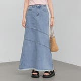 ライトブルー | デニム スカート ロング | teddyshop