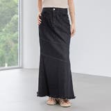 ブラック | デニム スカート ロング | teddyshop