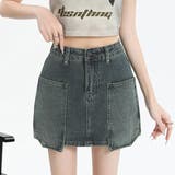 ヴィンテージネイビー | デニム ミニスカート 韓国ファッション | teddyshop