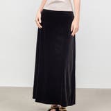 ブラック | ベロアスカート ロング 全2色 | teddyshop