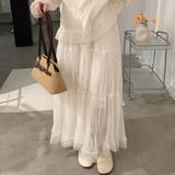 アイボリー | 「デイリー着への投入に」ティアード スカート フレア | teddyshop