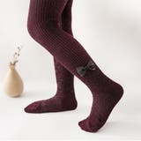 ワインレッド | キッズ タイツ 女の子 | Kids Teddy