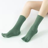 グレーグリーン | 5本指ソックス 滑り止め 全10色 | teddyshop