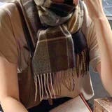 ブラック×ブラウン | ストール 大判 レディース | teddyshop