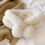 ホワイト | ファー ティペット マフラー | teddyshop