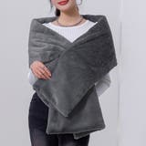 グレー | フェイクファー ストール 大判 | teddyshop