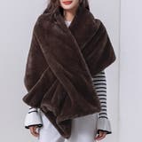 ブラウン | フェイクファー ストール 大判 | teddyshop