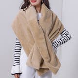 ベージュ | フェイクファー ストール 大判 | teddyshop