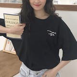 ブラック | 半袖 Tシャツ 韓国ファッション | teddyshop