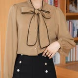 ベージュ | ブラウス 春 ボウタイ | teddyshop
