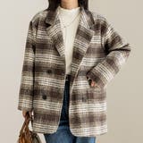 ダークブラウン×ホワイト | コート アウター ショート丈 | teddyshop