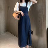 インディゴ | ジャンパースカート 春 サロペットスカート | teddyshop