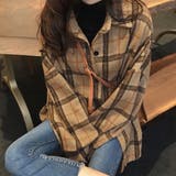 ベージュ | シャツ チェック 韓国ファッション | teddyshop