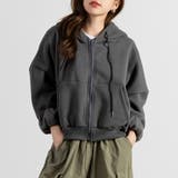 ダークグレー | スウェット ジップパーカー オーバーサイズ | teddyshop