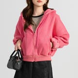 ピンク | スウェット ジップパーカー オーバーサイズ | teddyshop
