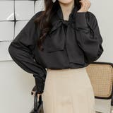 ブラック | 春 ブラウス ボウタイ | teddyshop