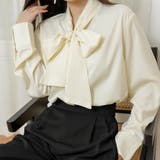 アイボリー | 春 ブラウス ボウタイ | teddyshop
