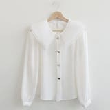 ホワイト | ブラウス トップス 韓国ファッション | teddyshop