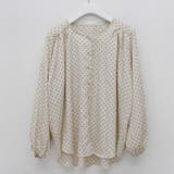 アイボリー | ブラウス 長袖 ドット柄 | teddyshop