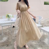 ベージュ | 半袖 ワンピース Aライン | teddyshop