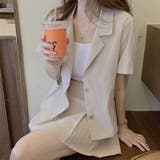 ベージュ | セットアップ ショート丈 カジュアルスーツ | teddyshop