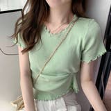 ミントグリーン | Tシャツ 半袖 メロウフリル | teddyshop
