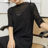 ブラック | シアートップス シースルー 夏服 | teddyshop