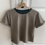 グリーン | Tシャツ ボーダー ショート丈 | teddyshop