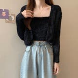 ブラック | ニット カーディガン 全7色 | teddyshop