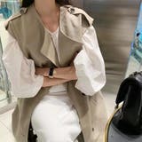 ベージュ | ジレ ロング ノースリーブ | teddyshop