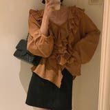ブラウン | ブラウス Vネック トップス | teddyshop