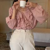 ピンク | ブラウス Vネック トップス | teddyshop