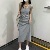 グレー | ワンピース タンクトップ ロング丈 | teddyshop