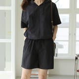 ブラック | アノラックパーカー セットアップ ハーフジップ | teddyshop