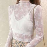ホワイト | レーストップス シースルー オフィスカジュアル | teddyshop