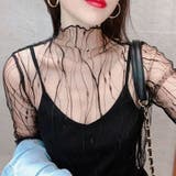 ブラック | シアー トップス レーストップス | teddyshop