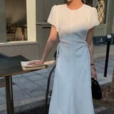 ホワイト | ワンピース カットアウト ボリューム袖 | teddyshop