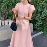 ピンク | ワンピース カットアウト ボリューム袖 | teddyshop