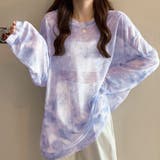 パープル | シャツ タイダイ柄 シースルー | teddyshop