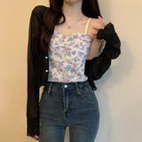 ブラック | シアー カーディガン ショート丈 | teddyshop