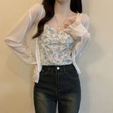 ホワイト | シアー カーディガン ショート丈 | teddyshop