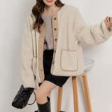アイボリー | ブルゾン ボア ジャケット | teddyshop